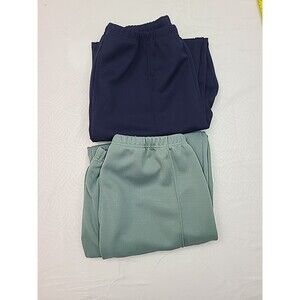 2 X 1 Blair Capri Pants Womens Size 12 Elastic Waist  NWT, Blue/green
